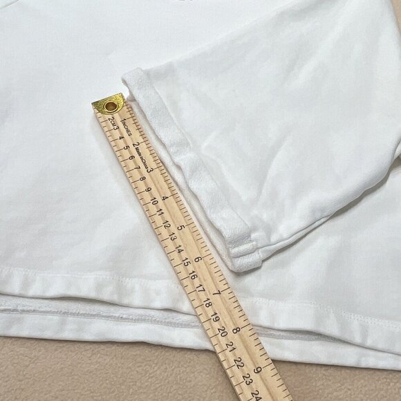 Gymshark "BE A VISIONARY" White Fleece Graphic Print Corp Top - Picture 7 of 10